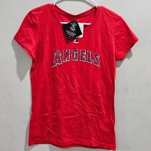 NEW Majestic Los Angeles Angels‎ Womens Size Medium Richards 43 Baseball READ